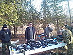 Group Hwy 420 practice field, Lunchtime, airsoft gear on the Table 2.